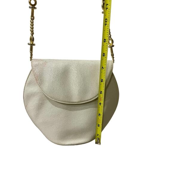 RODO ITALY IVORY LIZARD PURSE CROSSBODY 60’s 70’s VINTAGE GOLD TONE STRAP ICONIC - Picture 8 of 16